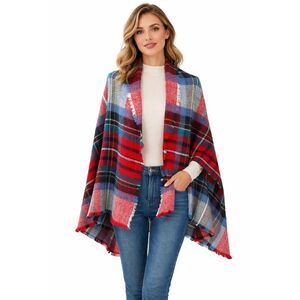 AE Plaid Blanket Scarf 25 in X 76 in